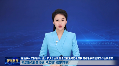 区委农村工作领导小组（扩大）会议暨全区推进常态化帮扶 高标准农田建设工作会议召开