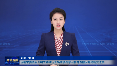 区委常委会召开树立和践行正确政绩观学习教育查摆问题检视交流会