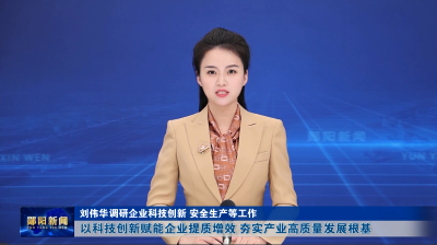 刘伟华调研企业科技创新 安全生产等工作 以科技创新赋能企业提质增效 夯实产业高质量发展根基