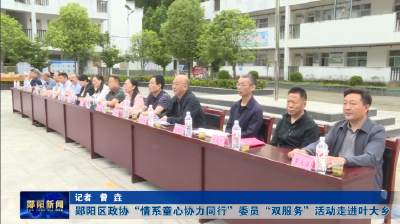 郧阳区政协“情系童心协力同行”委员“双服务”活动走进叶大乡