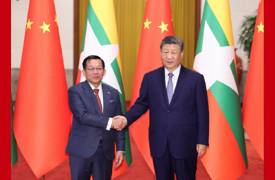 习近平同缅甸总统敏昂莱会谈