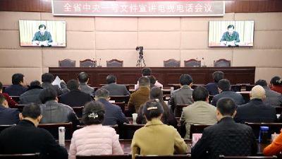 全省中央一号文件精神宣讲电视电话会议召开