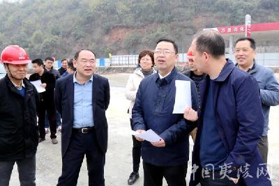 省交通运输厅副厅长谢强来夷检查督导交通重点项目