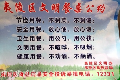 夷陵食药监局：小餐桌彰显大文明