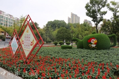  【区园林管理局】鲜花和国旗扮靓夷陵城区迎国庆