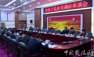 省统计局副局长蔡受清来夷陵区开展经济形势调研