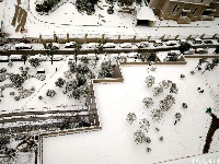 当夷陵遇上雪 水雾朦胧惹人驻足