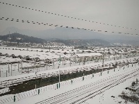 当夷陵遇上雪 水雾朦胧惹人驻足