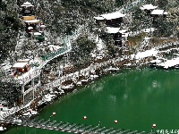 当夷陵遇上雪 水雾朦胧惹人驻足