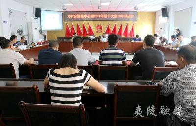邓村乡党委中心组开展集中学习研讨