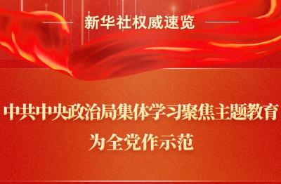 中共中央政治局集体学习聚焦主题教育，为全党作示范