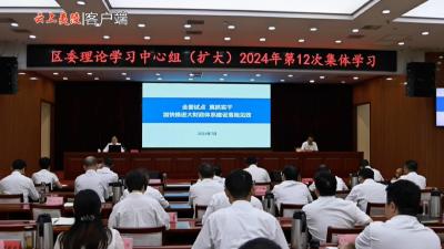 V视 | 区委理论学习中心组举行2024年第12次集体学习