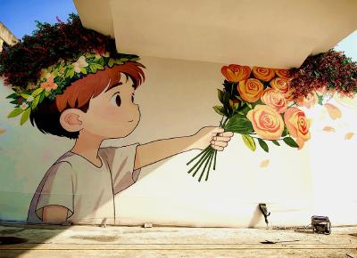 邂逅夷陵街头浪漫：花漾童趣入画来