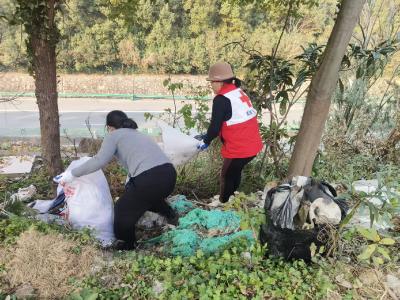 志愿行动守护青山 白色垃圾焕新绿地