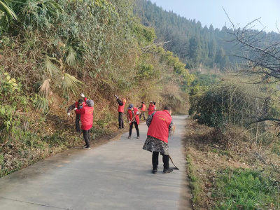 干群同心迎新春，环境整治焕新颜