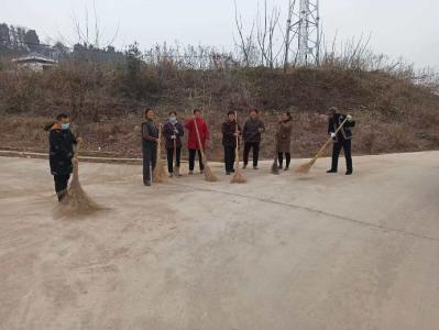 岩花村开展“干干净净迎新年”环境整治活动