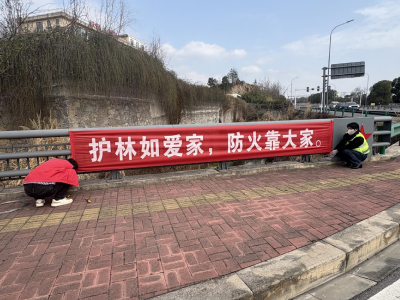 鸦鹊岭镇森林防火宣传长廊“上岗”