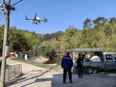 陈埫坪村开展无人机飞防 筑牢柑橘病虫害“防护网”