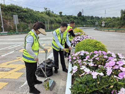 宜昌北收费站：修剪绿植靓站容 浓情端午暖旅途