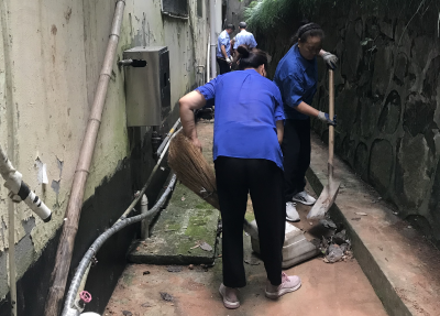 峡江社区：翻坛倒罐清死角 社区筑牢防蚊“健康墙”