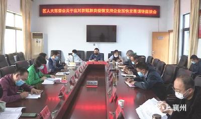 襄州区人大组织召开新冠肺炎疫情支持企业加快发展调研座谈会