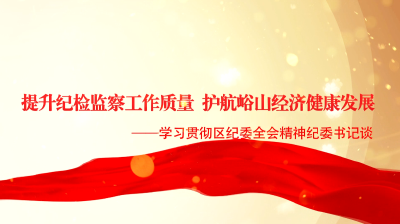 提升纪检监察工作质量 护航峪山经济健康发展——学习贯彻区纪委全会精神访谈