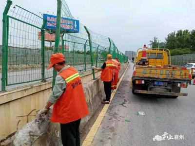襄州区公路部门及时消除安全隐患