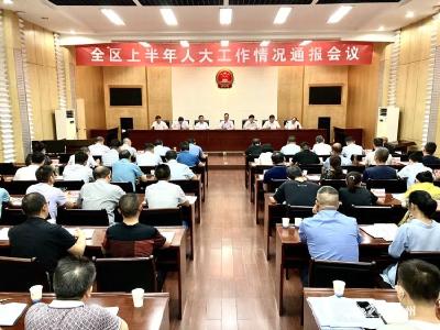 全区上半年人大工作情况通报会议召开