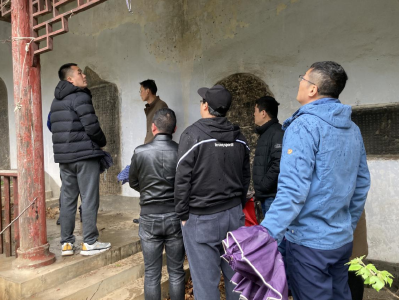 省古建筑保护中心专家赴鹿门寺实地勘察碑廊受损情况