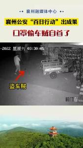 襄州公安“百日行动出成果” 口罩偷车贼自首了