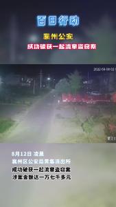 襄州公安三天破获流窜盗窃案