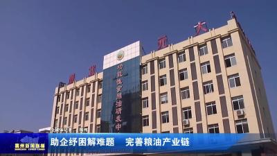 助企纾困解难题  完善粮油产业链