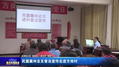 民盟襄州总支普法宣传走进方岗村