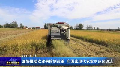 加快推动农业供给侧改革 向国家现代农业示范区迈进