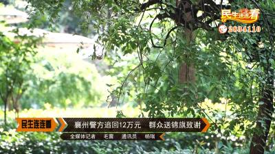 襄州警方追回12万元  群众送锦旗致谢
