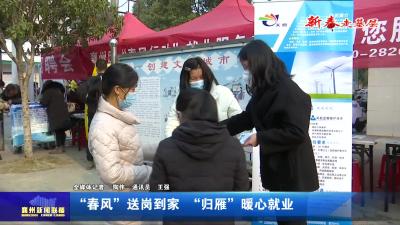 “春风”送岗到家  “归雁”暖心就业