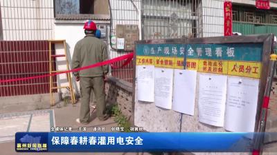 保障春耕春灌用电安全
