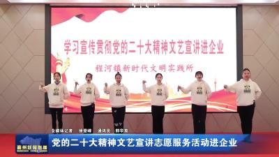 党的二十大精神文艺宣讲志愿服务活动进企业