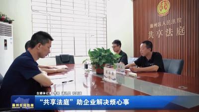 “共享法庭”助企业解决烦心事