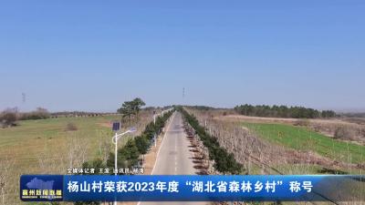 杨山村荣获2023年度“湖北省森林乡村”称号