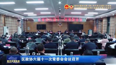 区政协六届十一次常委会会议召开