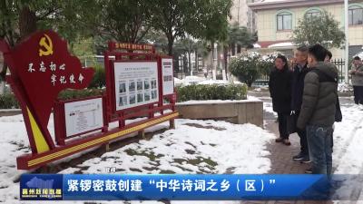 紧锣密鼓创建“中华诗词之乡（区）”