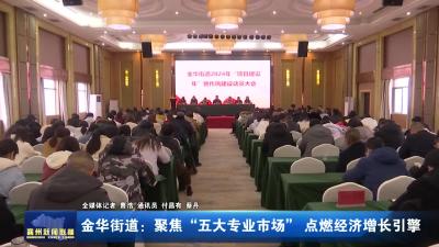 金华街道：聚焦“五大专业市场”  点燃经济增长引擎