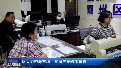 区人力资源市场：每周三天线下招聘