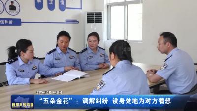 “五朵金花”：调解纠纷  设身处地为对方着想