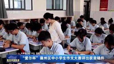 “爱尔杯”襄州区中小学生作文大赛评出获奖稿件