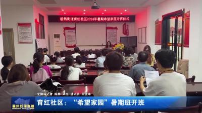 育红社区：“希望家园”暑期班开班