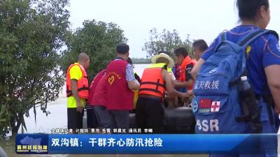 双沟镇：干群齐心防汛抢险