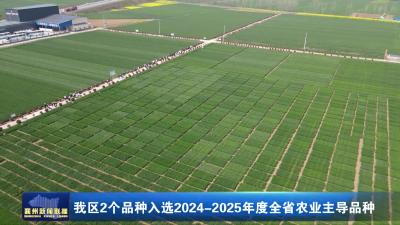 我区2个品种入选2024-2025年度全省农业主导品种