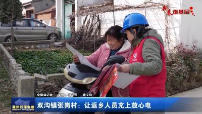 【新春走基层】双沟镇张岗村：让返乡人员充上放心电